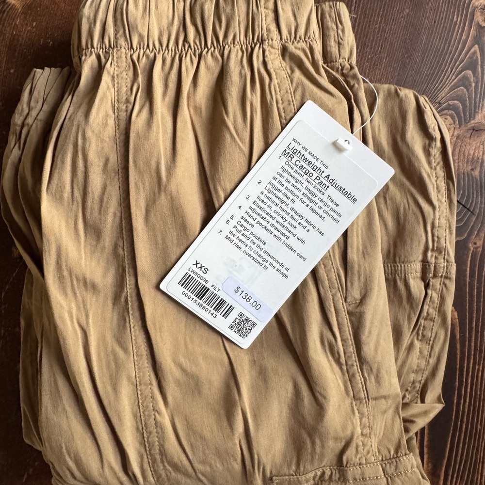 Lululemon Athletica Tan Track Pants Relaxed Fit - Picture 2 of 2